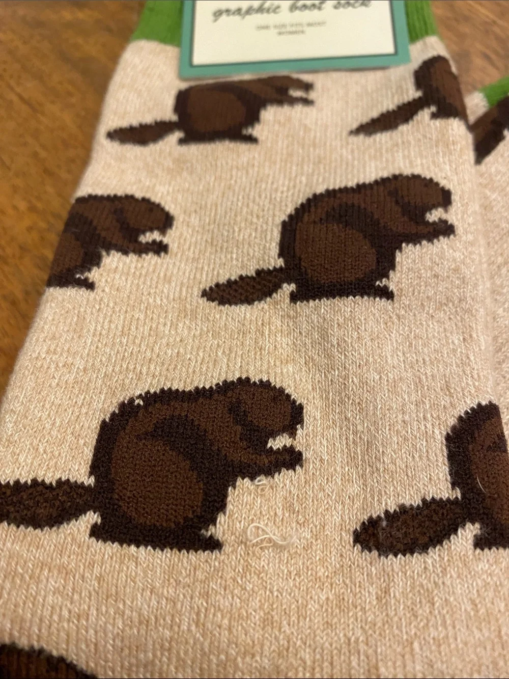 SOCKSMITH Outland Collection Beaver Graphic Boot Socks